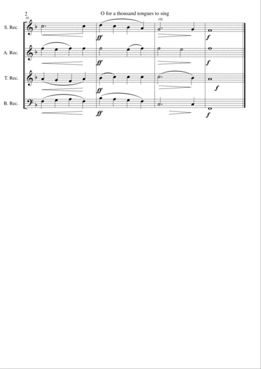 7 Songs of Glory for recorder quartet Soprano Recorder scores gallery preview page 2
