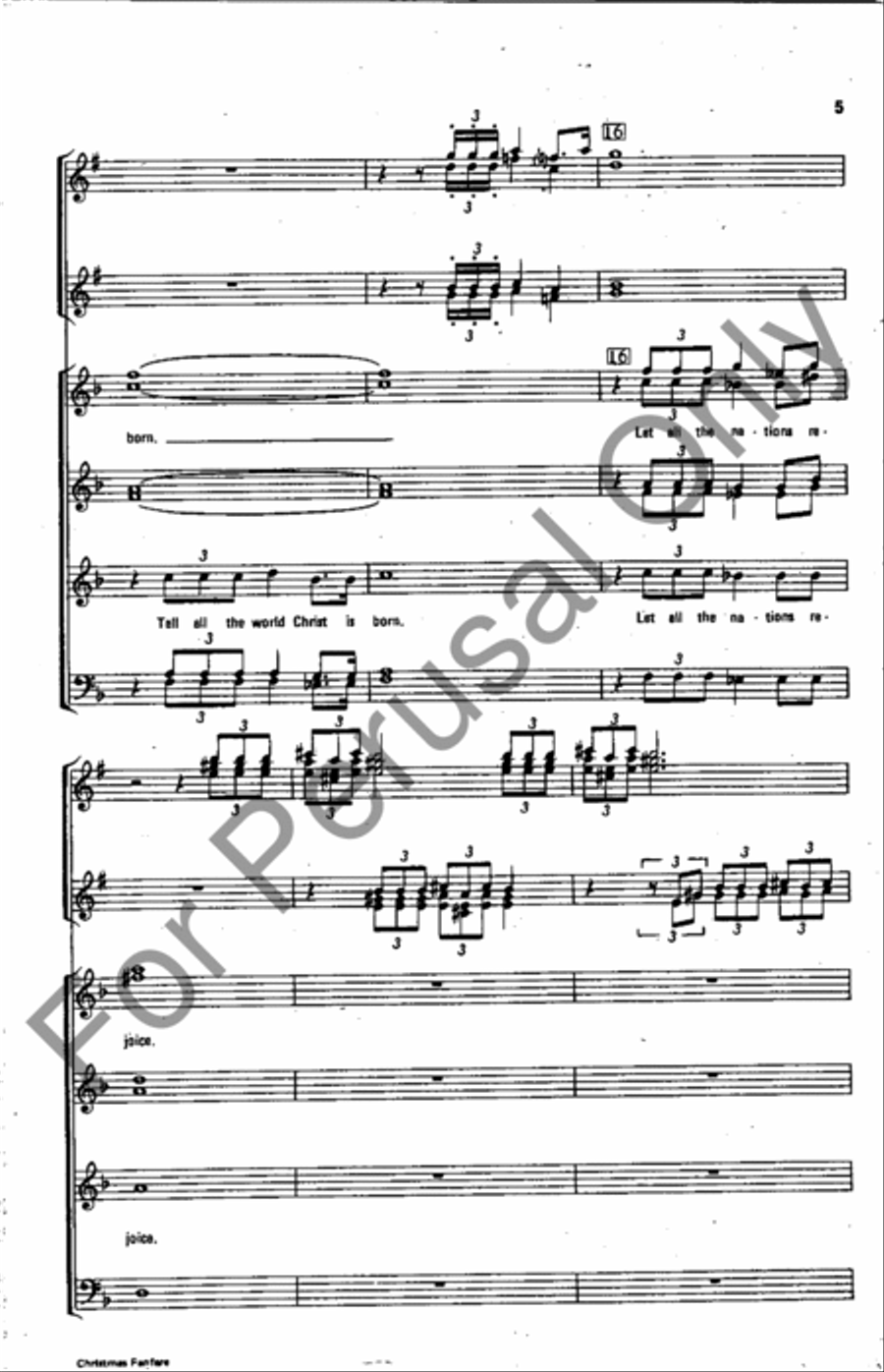 Christmas Fanfare 4-Part scores gallery preview page 4