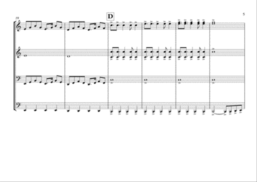 Keyboard Cat for Brass Quartet Brass Ensemble scores gallery preview page 5