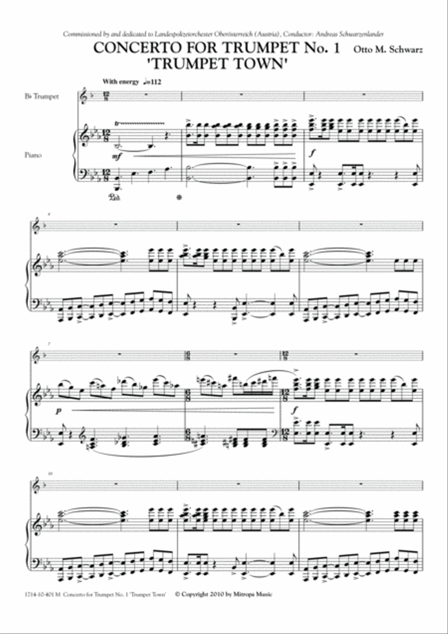 Concerto for Trumpet No. 1 'Trumpet Town' Trumpet Solo scores gallery preview page 2
