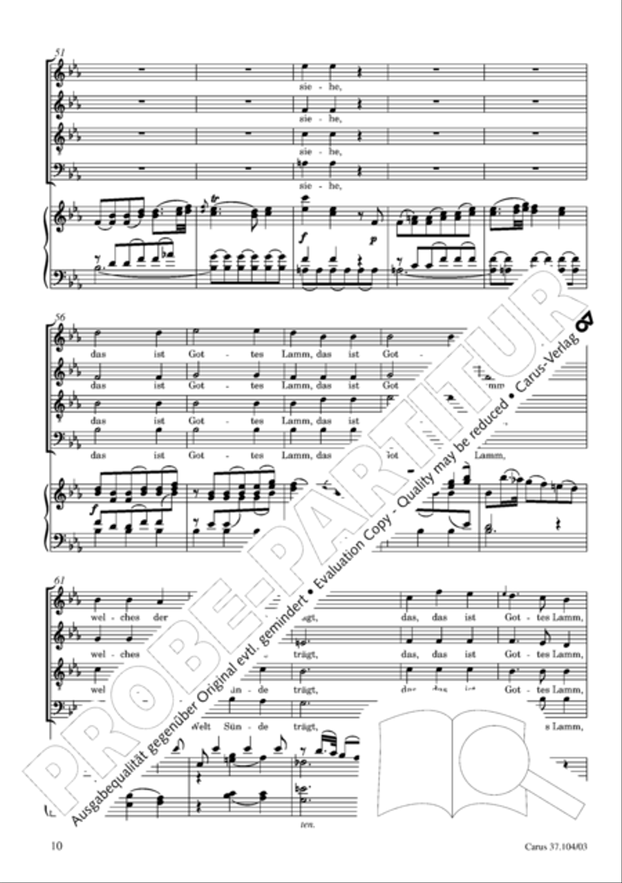 Ein Lammlein geht und tragt die Schuld 4-Part scores gallery preview page 11