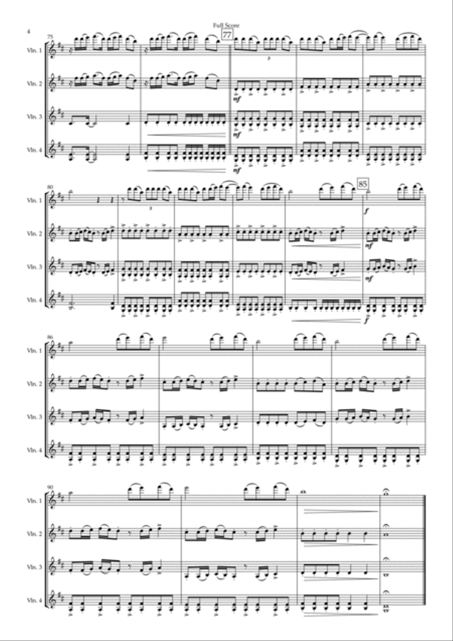 Way Maker String Quartet scores gallery preview page 4