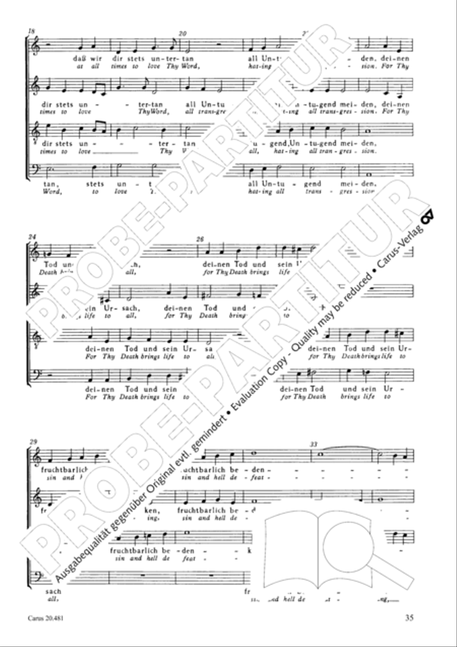 St. John Passion / The Passion of our Lord and Saviour Jesus Christ 4-Part scores gallery preview page 36