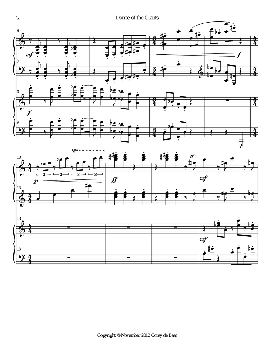 Dance of the Giants Piano scores gallery preview page 4