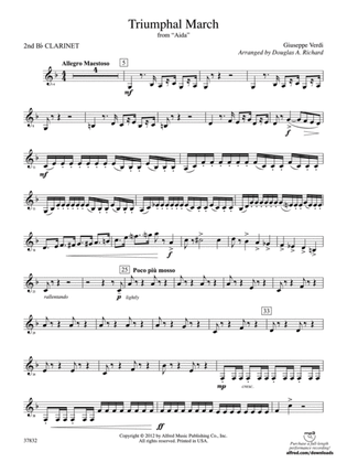 Triumphal March (from Aida): 2nd B-flat Clarinet