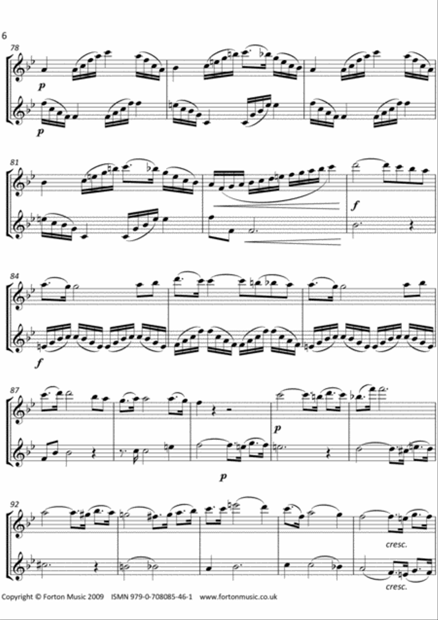Duos Op 53 no 1 Flute Duet scores gallery preview page 6