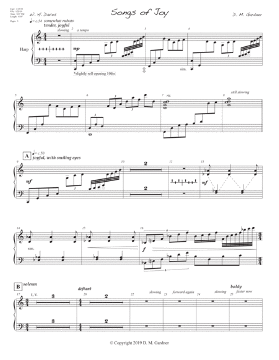 Songs of Joy (INSTRUMENTAL PARTS ONLY) Large Ensemble scores gallery preview page 4