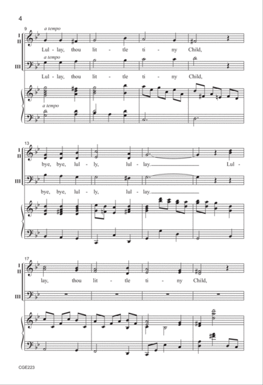 Lullay, Infant Holy (Three-part Mixed) 3-Part scores gallery preview page 3