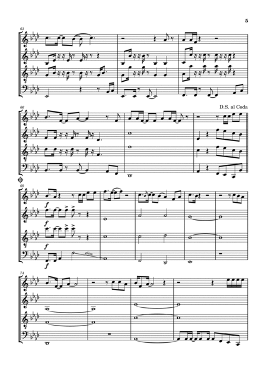 Nightshift Saxophone Quartet scores gallery preview page 6