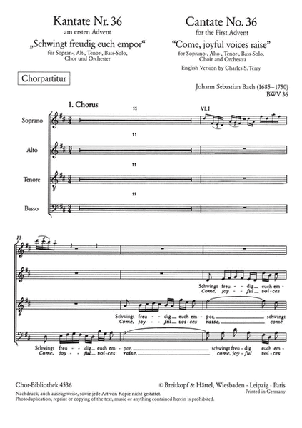 Cantata BWV 36 "Come, joyful voices raise"