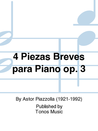 Book cover for 4 Piezas Breves para Piano op. 3
