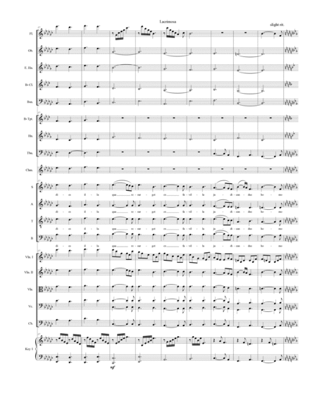 Lacrimosa (from "Requiem Mass" - Full Score) image number null