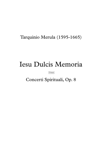 Jesu Dulcis Memoria (modern clefs)