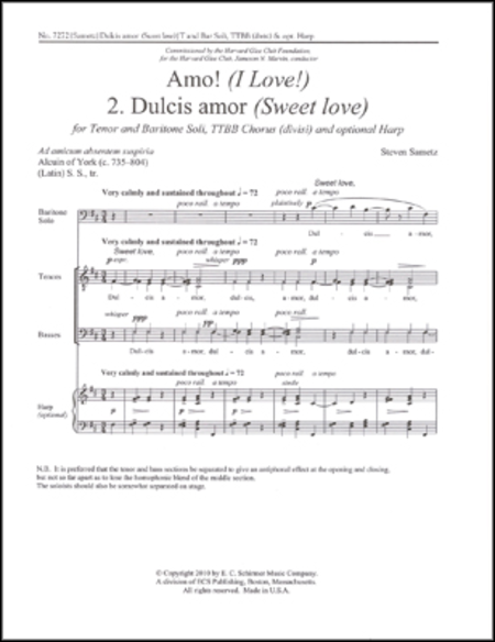 Dulcis amor (Sweet Love) (No. 2 from  Amo! )