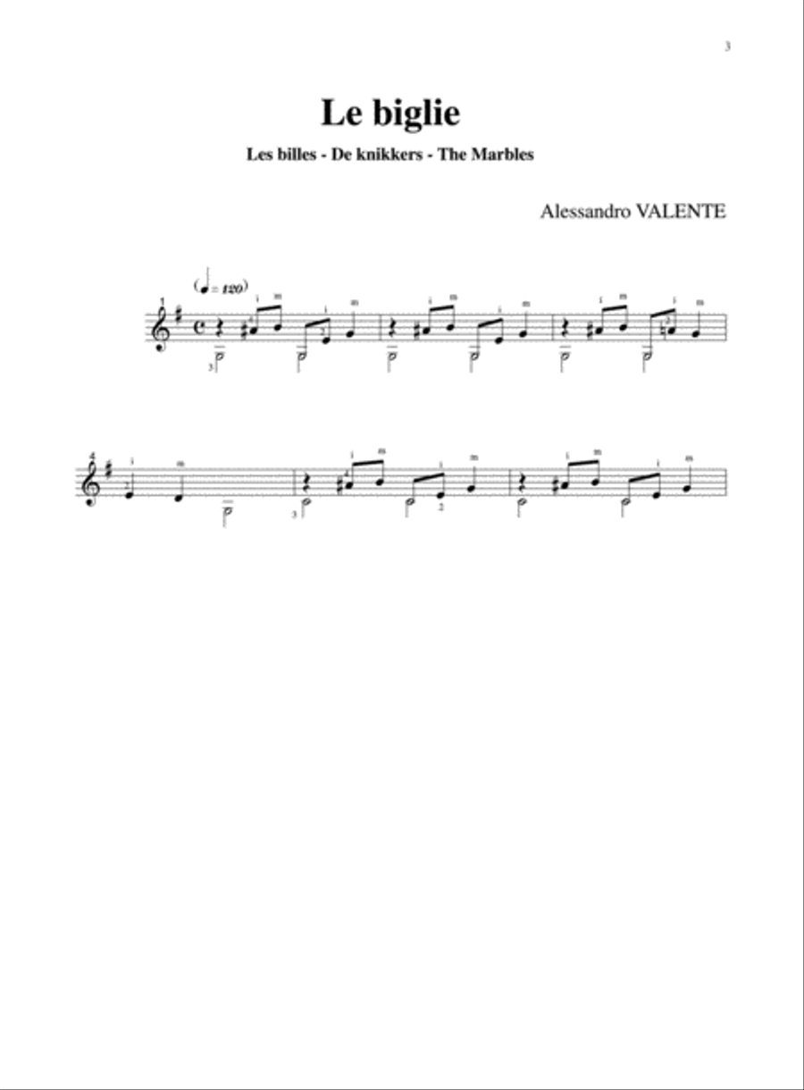 La Stanza dei Giochi for Solo Guitar Guitar Solo scores gallery preview page 4
