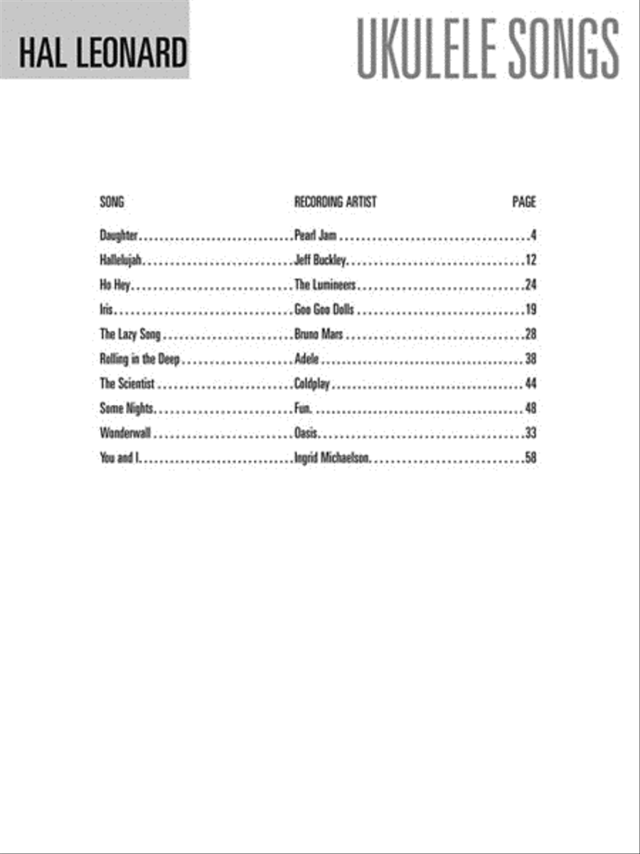Ukulele Songs Ukulele Songs Ukulele scores gallery preview page 4
