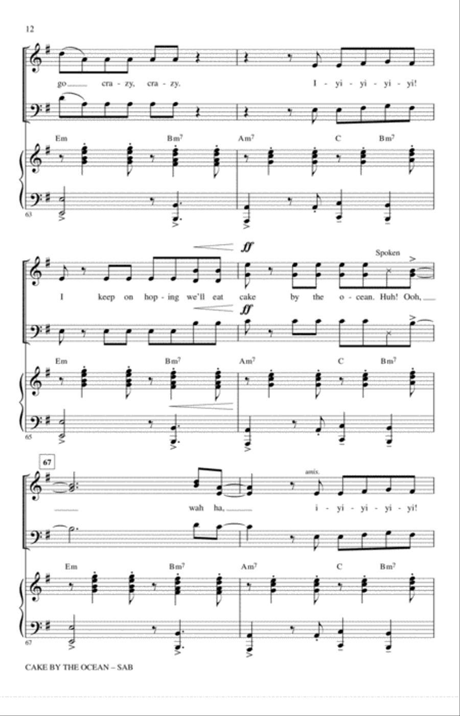 Cake By The Ocean 3-Part scores gallery preview page 11