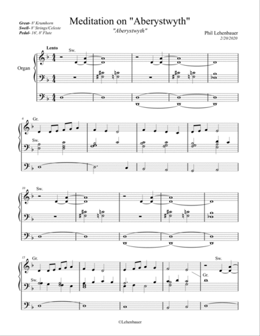 Lent to Easter Organ Works, Vol. 1, by Phil Lehenbauer Organ Solo scores gallery preview page 2