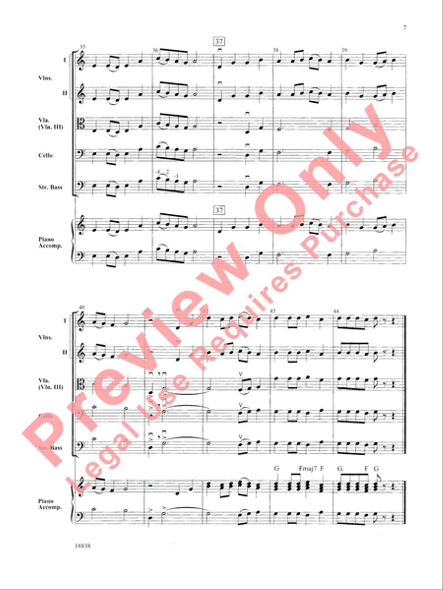 Two Modal Sketches String Orchestra scores gallery preview page 8