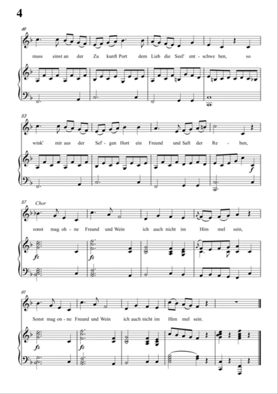 Schubert-Trinklied in F for Vocal and Piano Voice scores gallery preview page 5