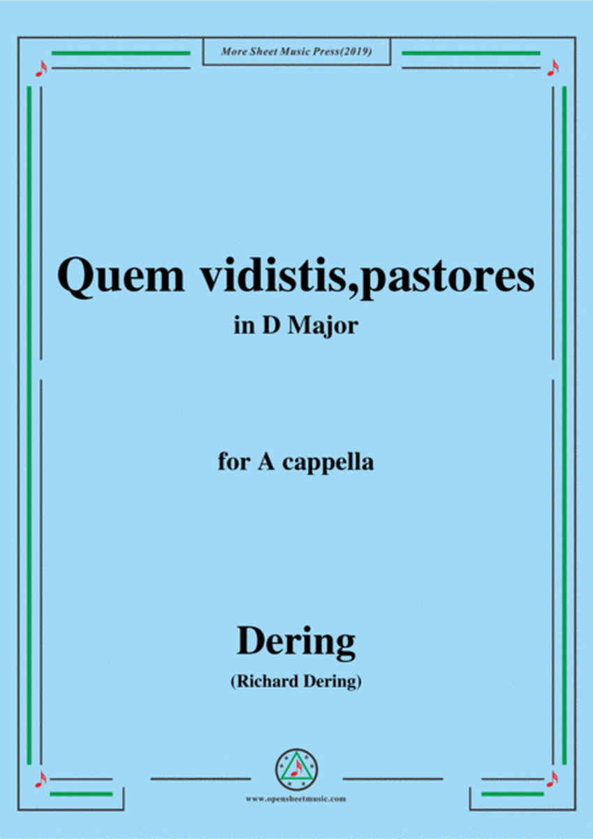 Dering-Quem vidistis,pastores,in D Major,A cappella image number null