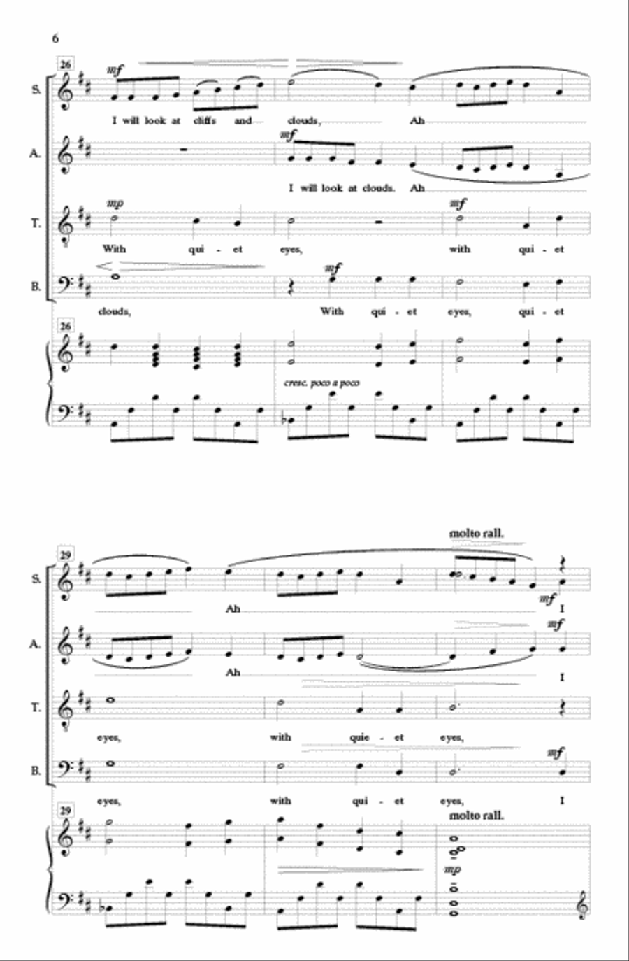 Afternoon on a Hill Divisi scores gallery preview page 5