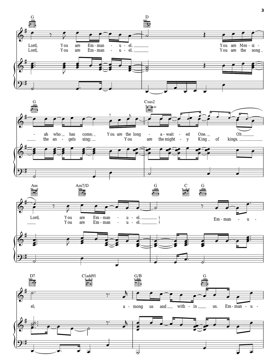 You Are Emmanuel You Are Emmanuel Guitar scores gallery preview page 3