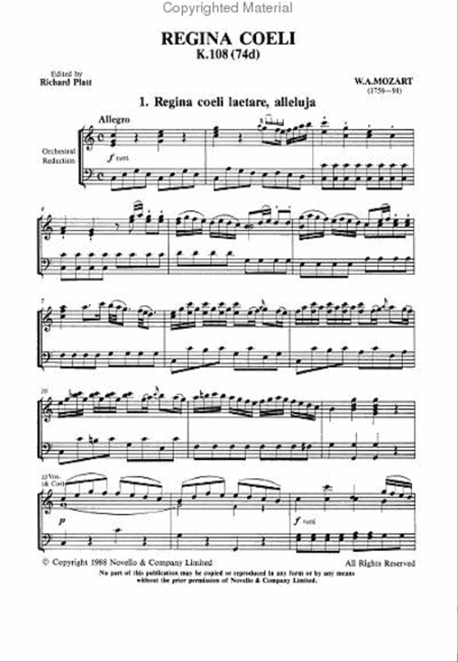 Regina Coeli Regina Coeli 4-Part scores gallery preview page 2