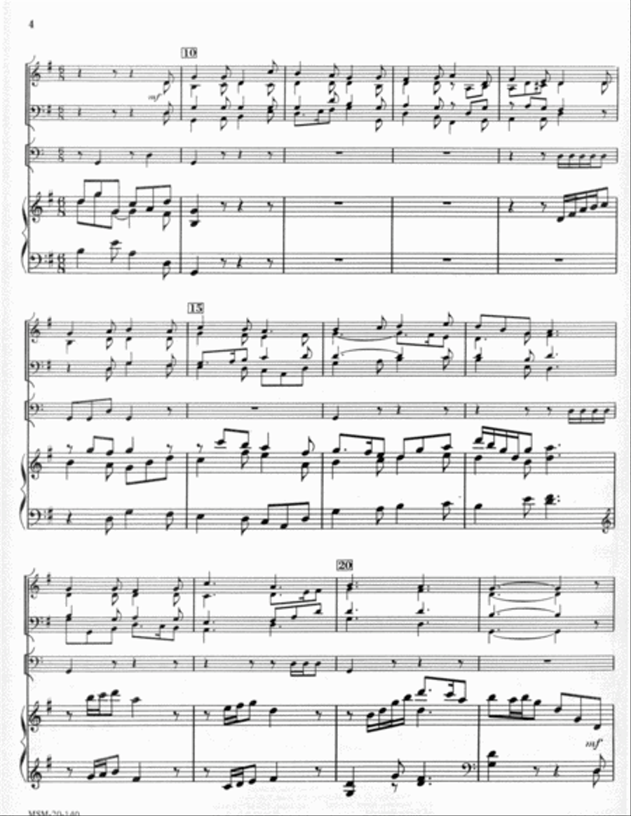 Five Christmas Carols for Brass and Organ Organ scores gallery preview page 4