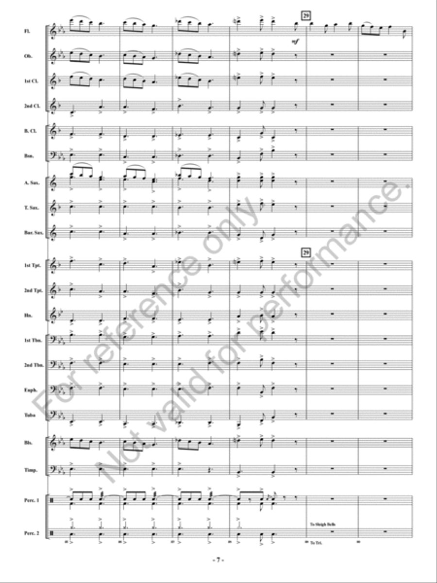 Festival of Carols in 6/8 Time Concert Band scores gallery preview page 8