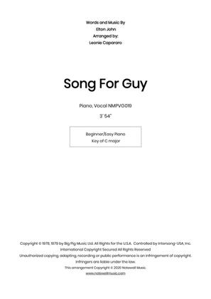 Book cover for Song For Guy