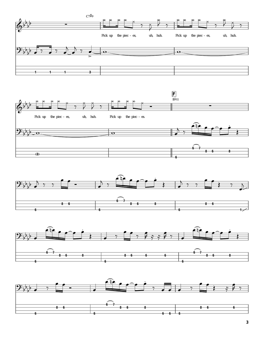 Pick Up The Pieces Pick Up The Pieces Electric Guitar scores gallery preview page 3
