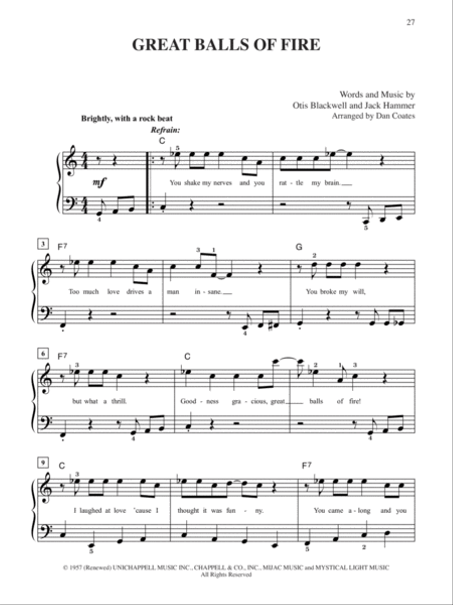 Top-Requested Classic Rock Sheet Music Easy Piano scores gallery preview page 8