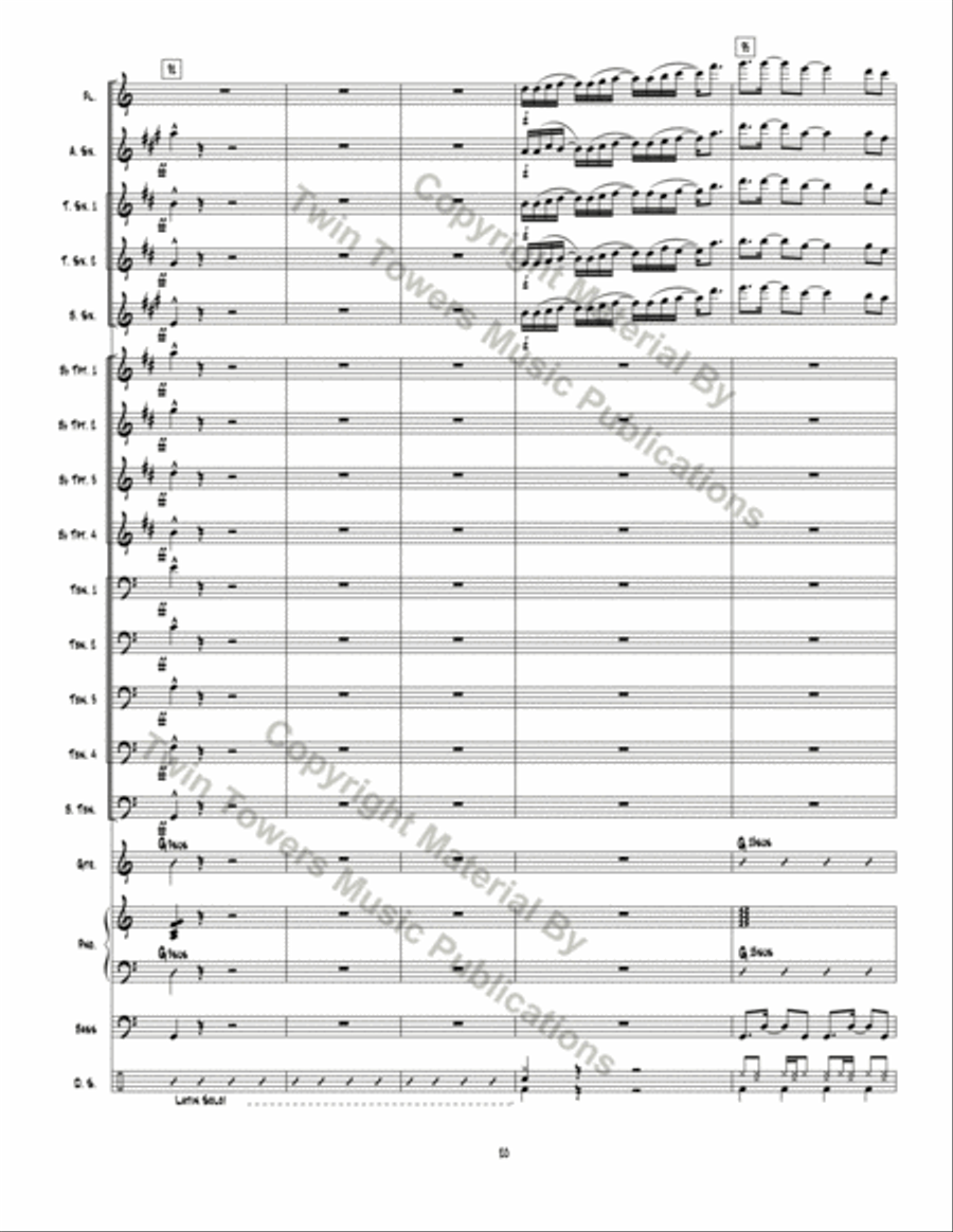 Lindos Olhos: Beautiful Eyes Jazz Ensemble scores gallery preview page 21