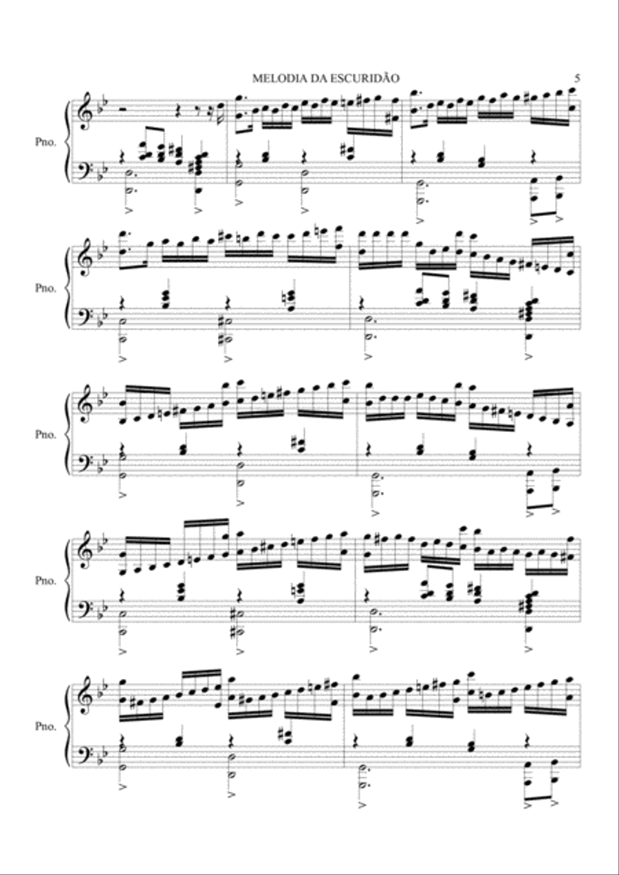 Melodia da Escuridão Melodia da Escuridão Piano Solo scores gallery preview page 5