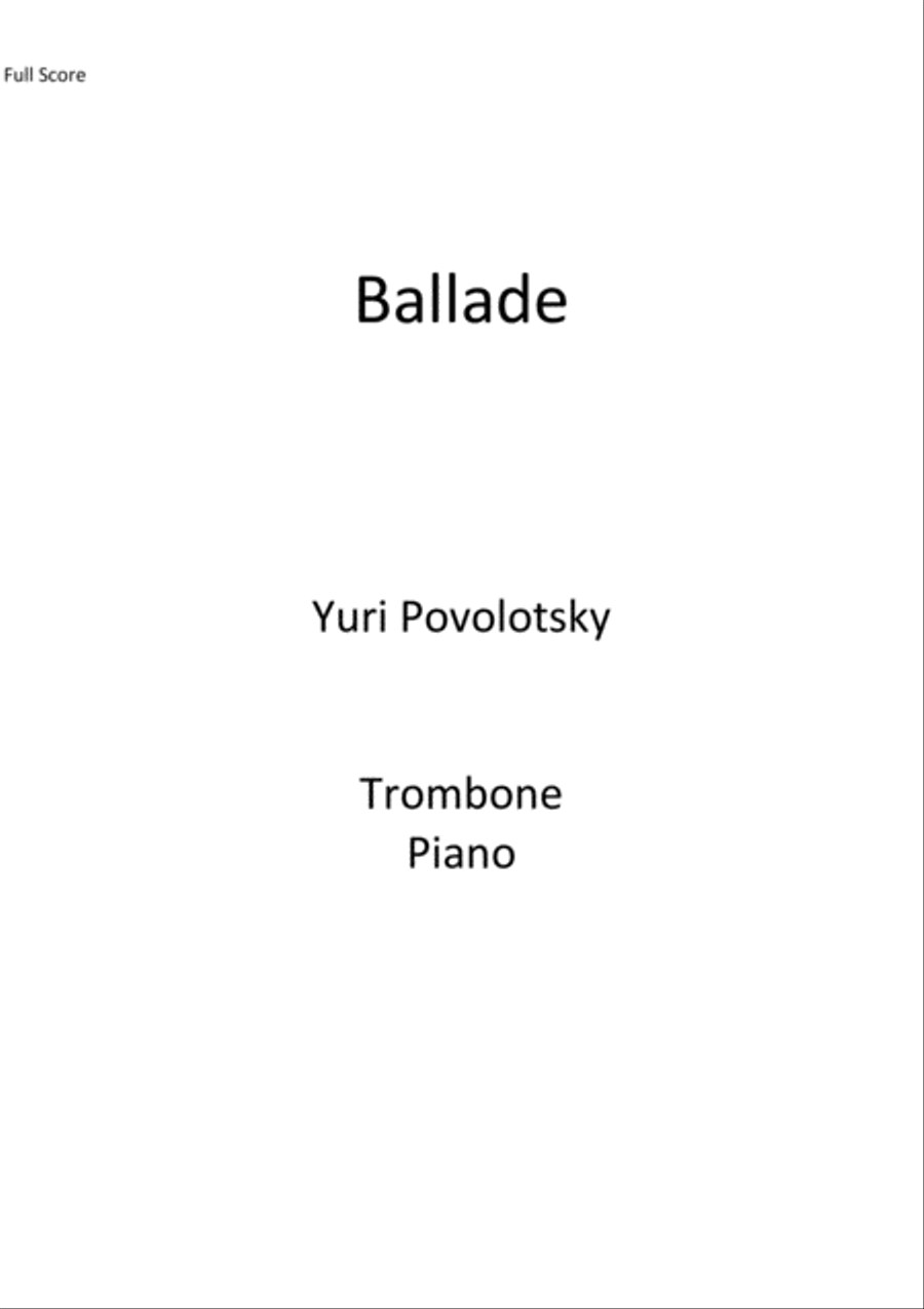 Ballade Score and Part scores gallery preview page 1