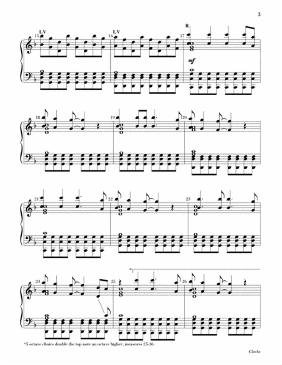 Clocks Handbell Choir scores gallery preview page 3