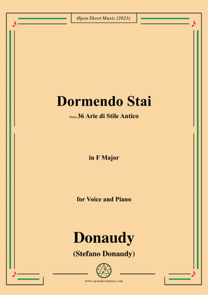 Donaudy-Dormendo Stai,in F Major