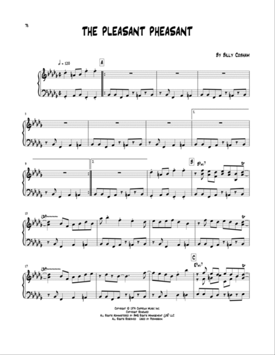 The Pleasant Pheasant Piano scores gallery preview page 1