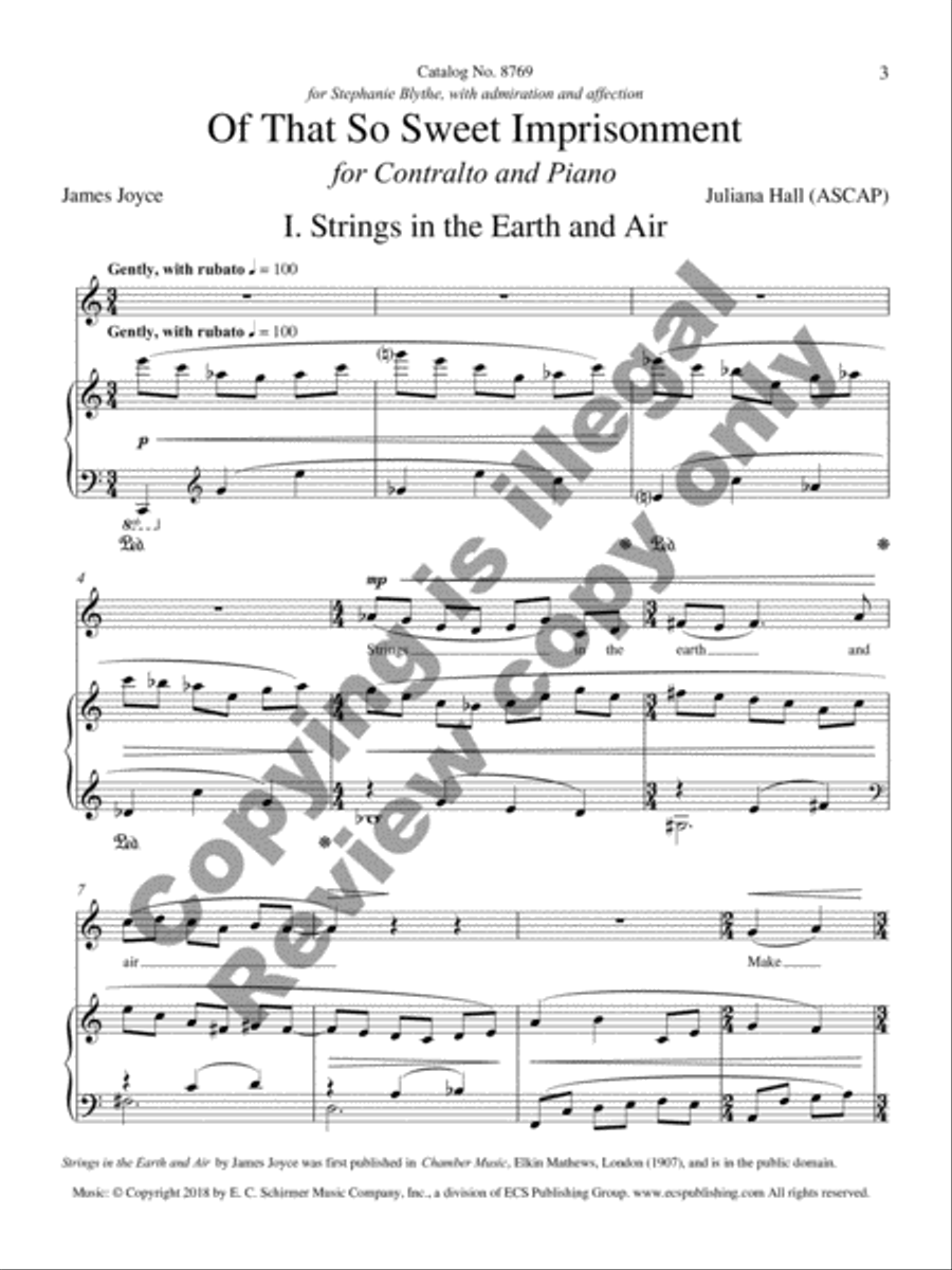 Of That So Sweet Imprisonment Voice Solo scores gallery preview page 5