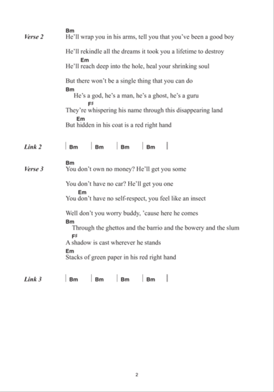 Red Right Hand Guitar scores gallery preview page 2