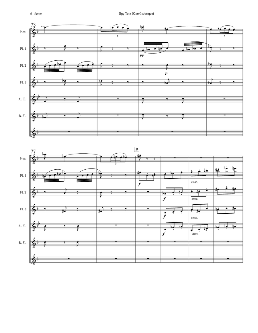 Bela Bartok - Egy Torz for Flute Choir
