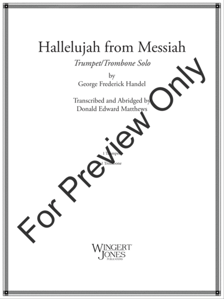 Hallelujah From Messiah Hallelujah From Messiah B-Flat Trumpet scores gallery preview page 2