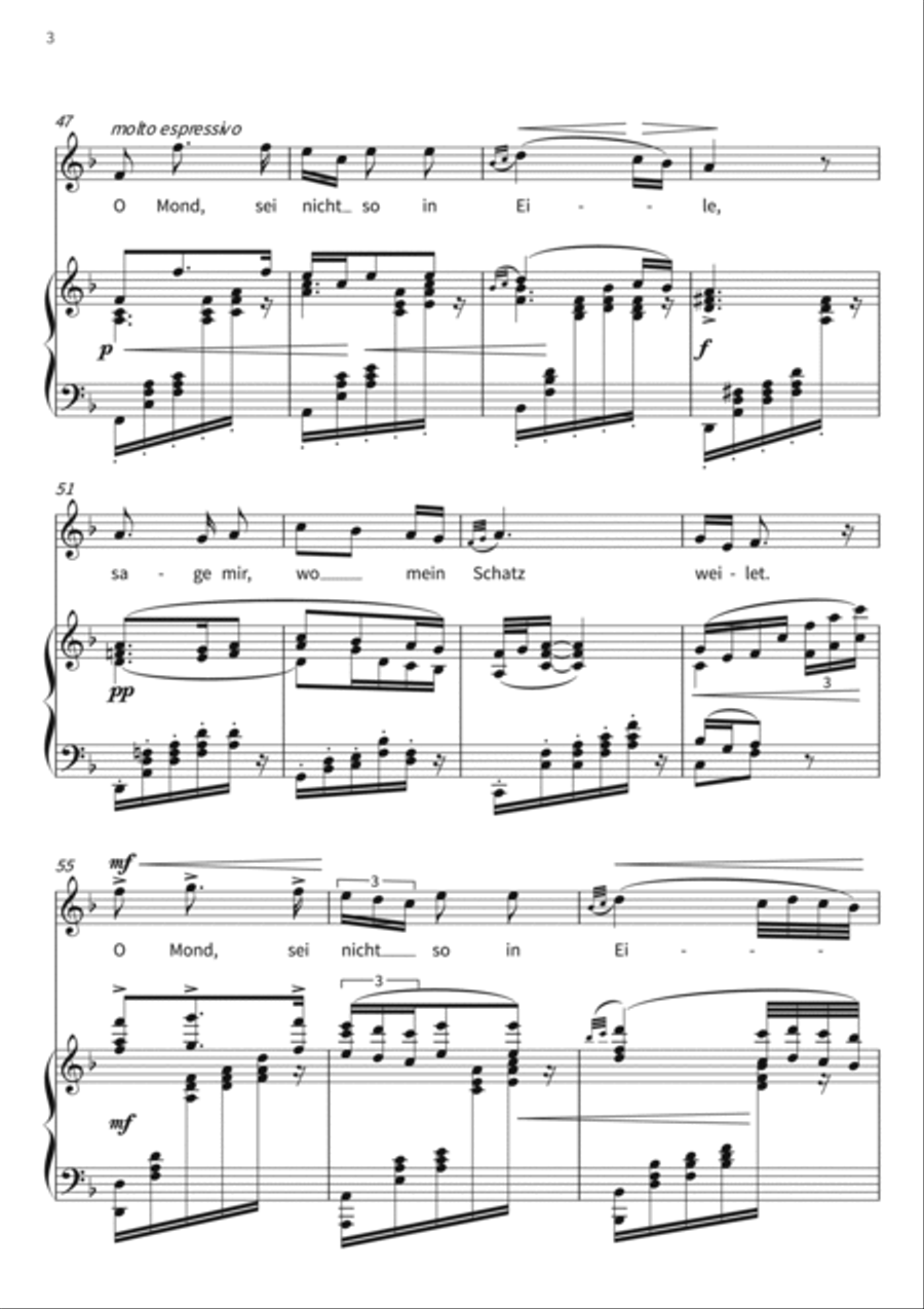 Rusalkas Lied an den Mond Piano, Vocal, Guitar scores gallery preview page 5