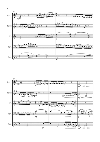 String Quartet in F - mvt.1 (Ravel) for brass - brass quintet image number null