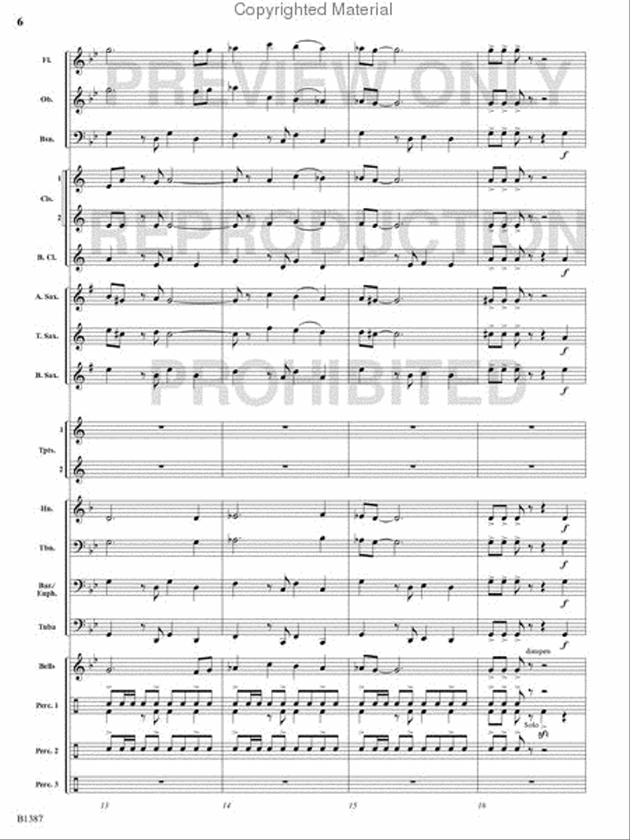 Fiesta Española Concert Band scores gallery preview page 5