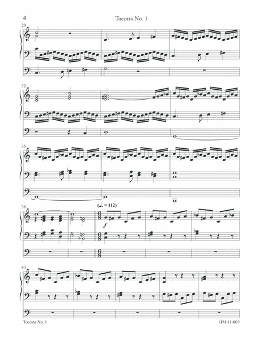Toccata No. 1 Organ Solo scores gallery preview page 4