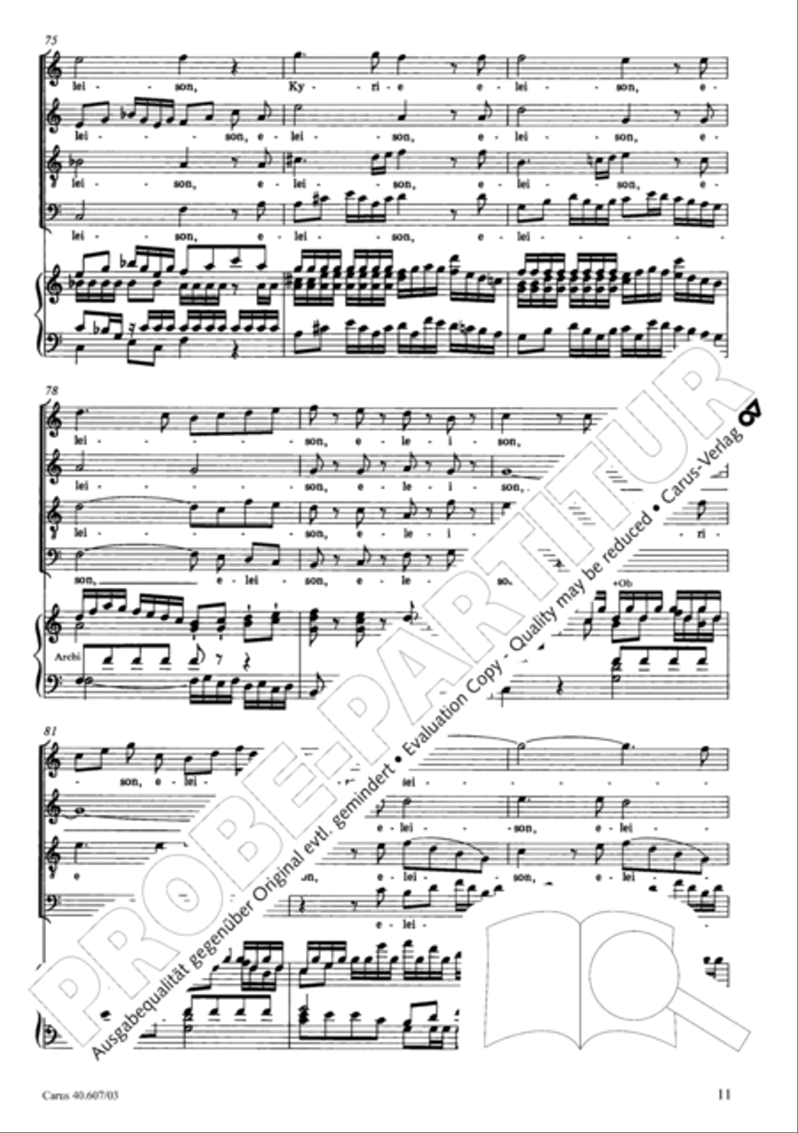 Mass in time of war (Missa in tempore belli) 4-Part scores gallery preview page 18