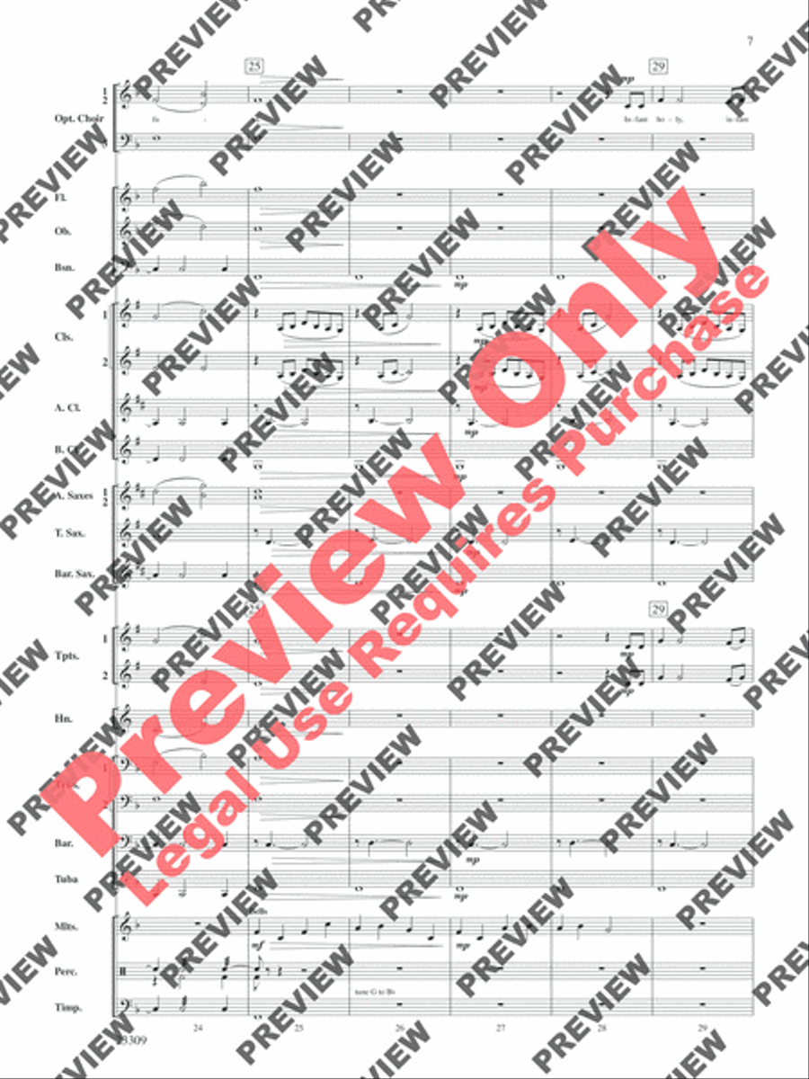Merry Christmas to All (A Medley of Carols) Concert Band scores gallery preview page 8