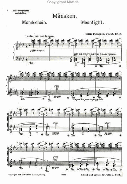 Selim Palmgren: Mansken (Moonlight) Op.54 No.3